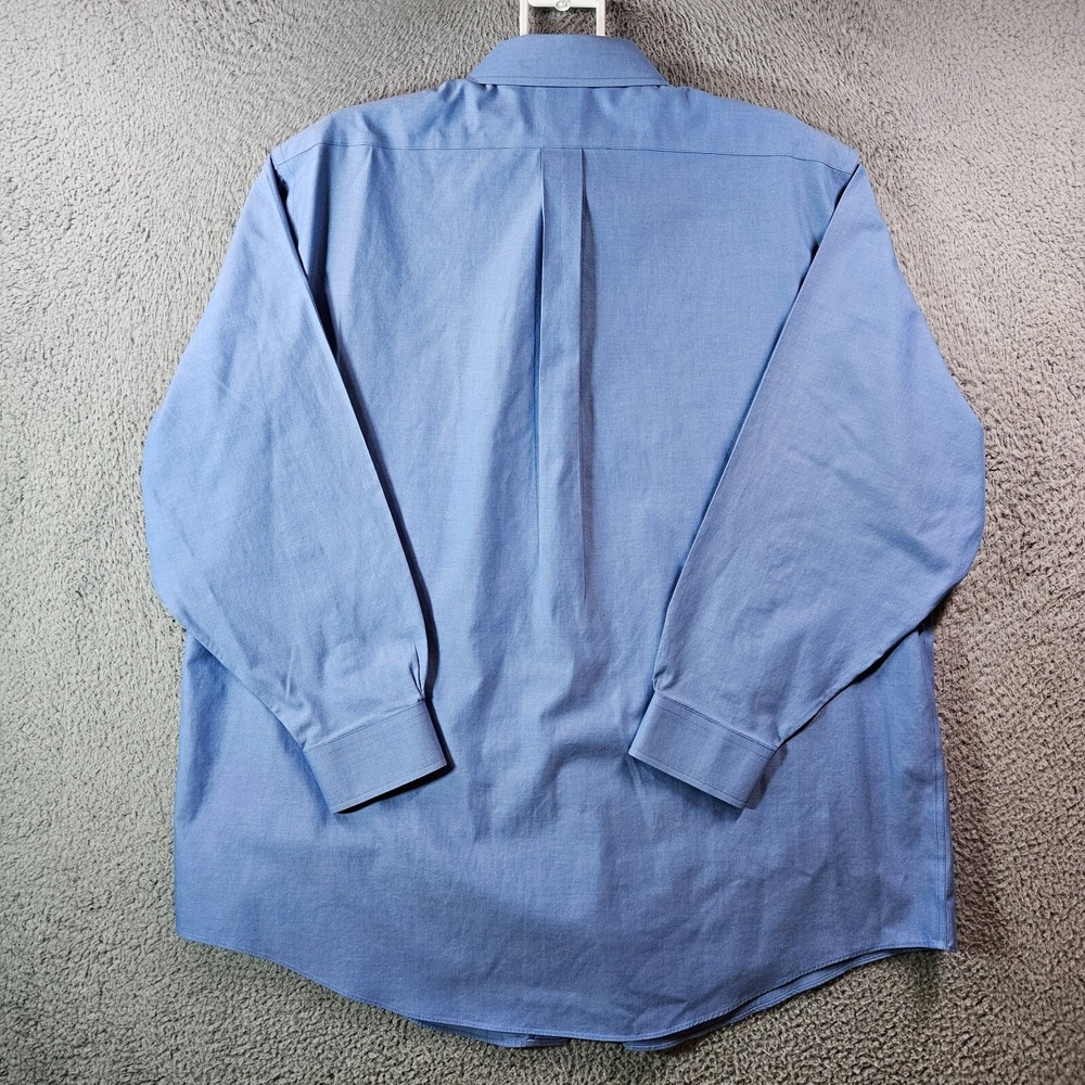 Brooks Brothers 346 Shirt Men‎ 18-4/5 Regular Fit Button Up Long Sleeve Blue - Picture 6 of 10